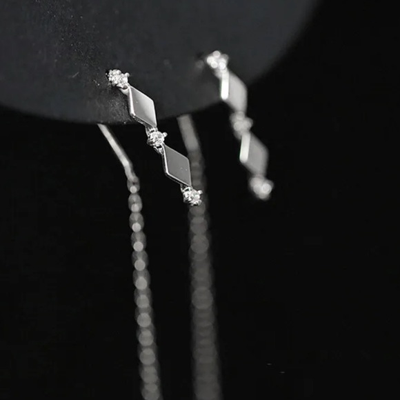 Drop Earring Women Charm Cubic Zircon Jewelry A Pair - Picture 3 of 6